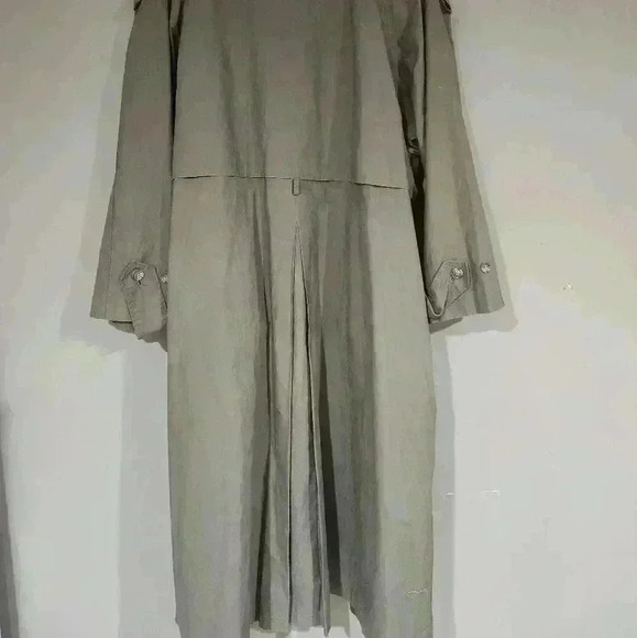 Vintage Anne Klein Rainwear Raincoat Trenchcoat tan/brown Size 14 - Picture 9 of 11